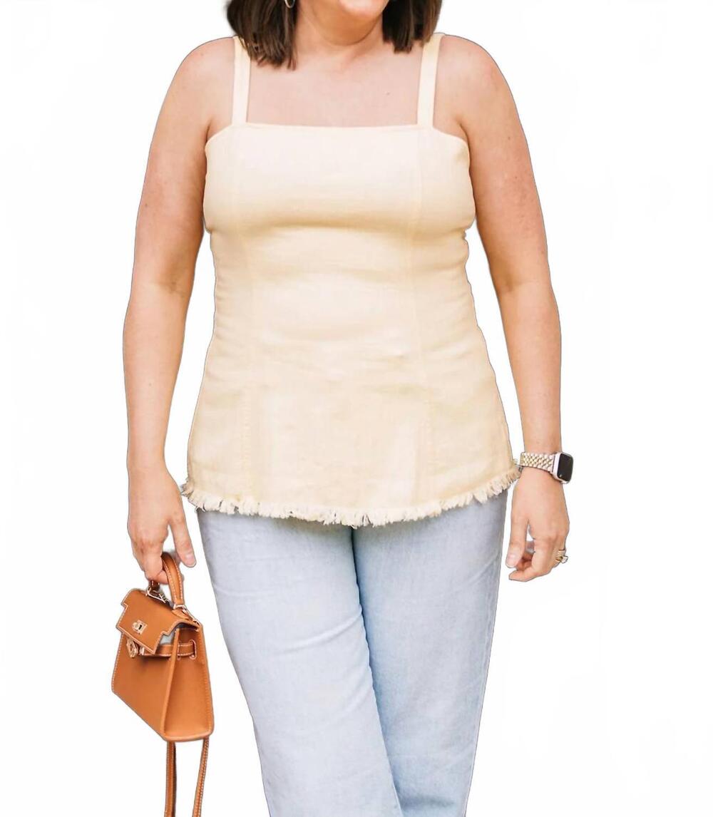NEW GENTLE FAWN square neck tank top in butter yellow